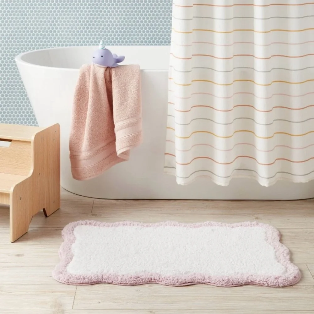 Target Pink and White Bath Mat NEW